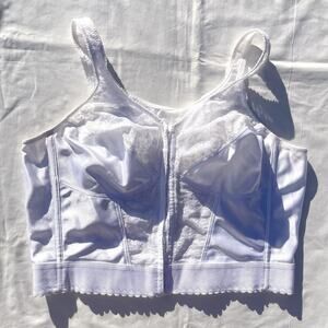 Excuisite Form Rockabilly Longline Bullet Bra 44B White